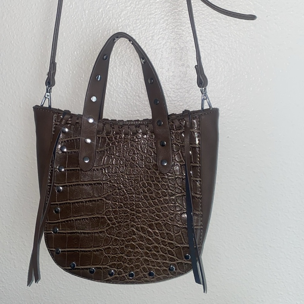 Sasha + Sofi Croc Print Bag